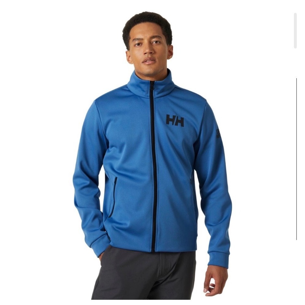 Helly Hansen Azurit Fleece Jacket Mens Large Blue HYDROPWR Full‎ Zip New
